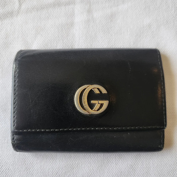 Gucci Marmont Black Leather Key Holder - Picture 1 of 12